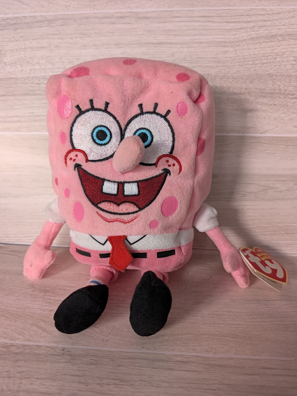 Ty Beanie Baby SpongeBob PinkPants (2006) - MWMT Breast Cancer Awareness Rare